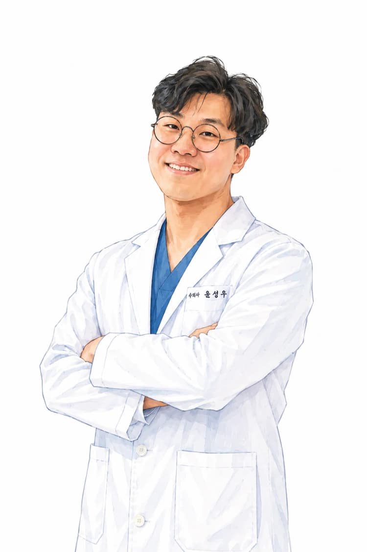 벳플럭스 대표 윤상우 수의사 일러스트